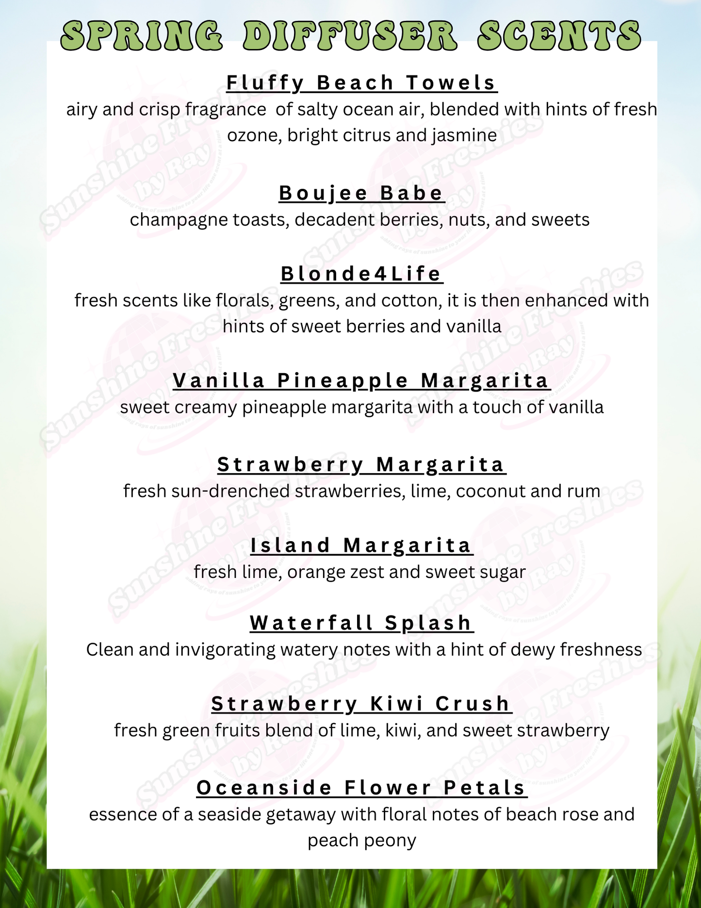 Spring & Summer Car Diffusers