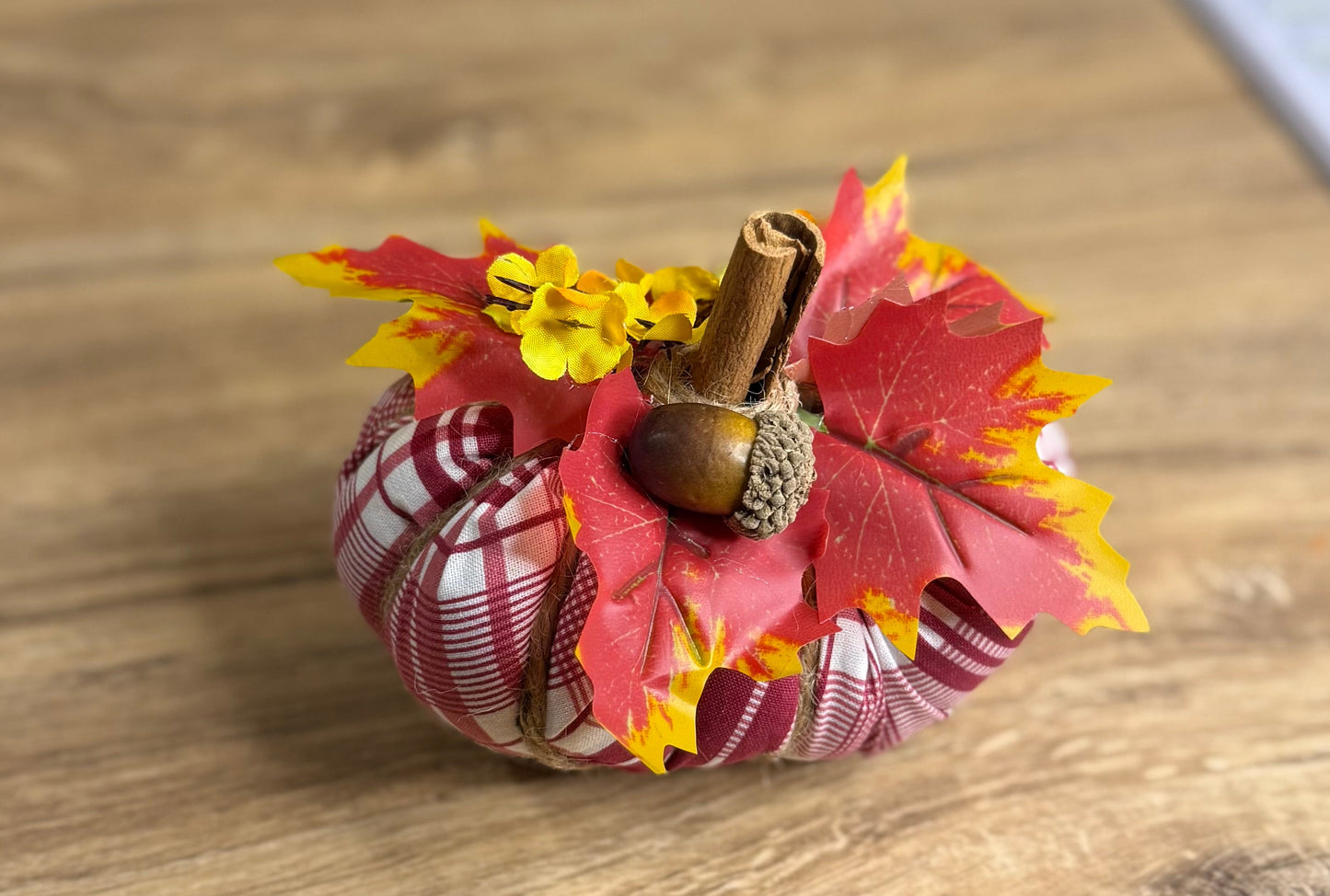 Large Hand-Stitched Fabric Pumpkins