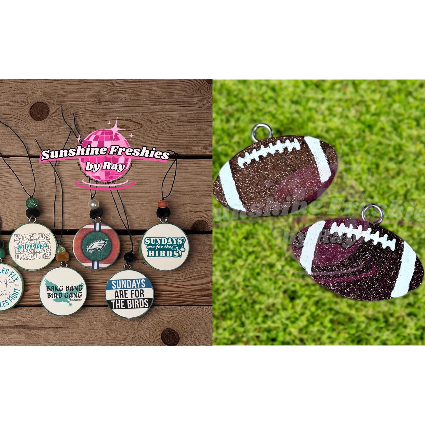 Football Freshie & Vent Clip Combo- choose your team!