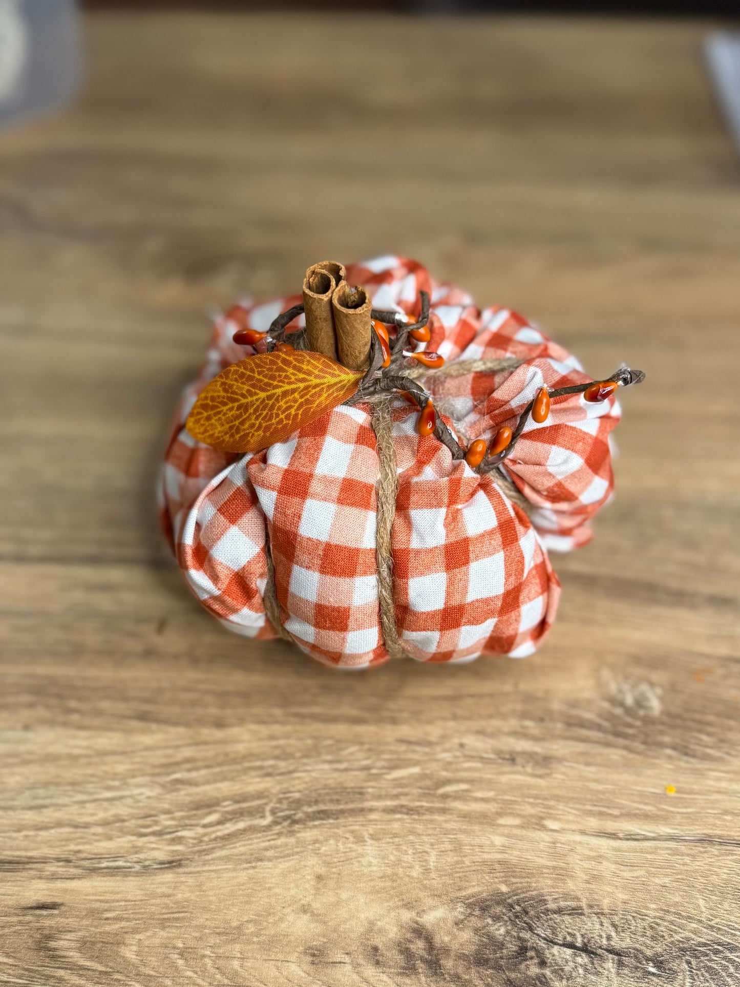 Large Hand-Stitched Fabric Pumpkins