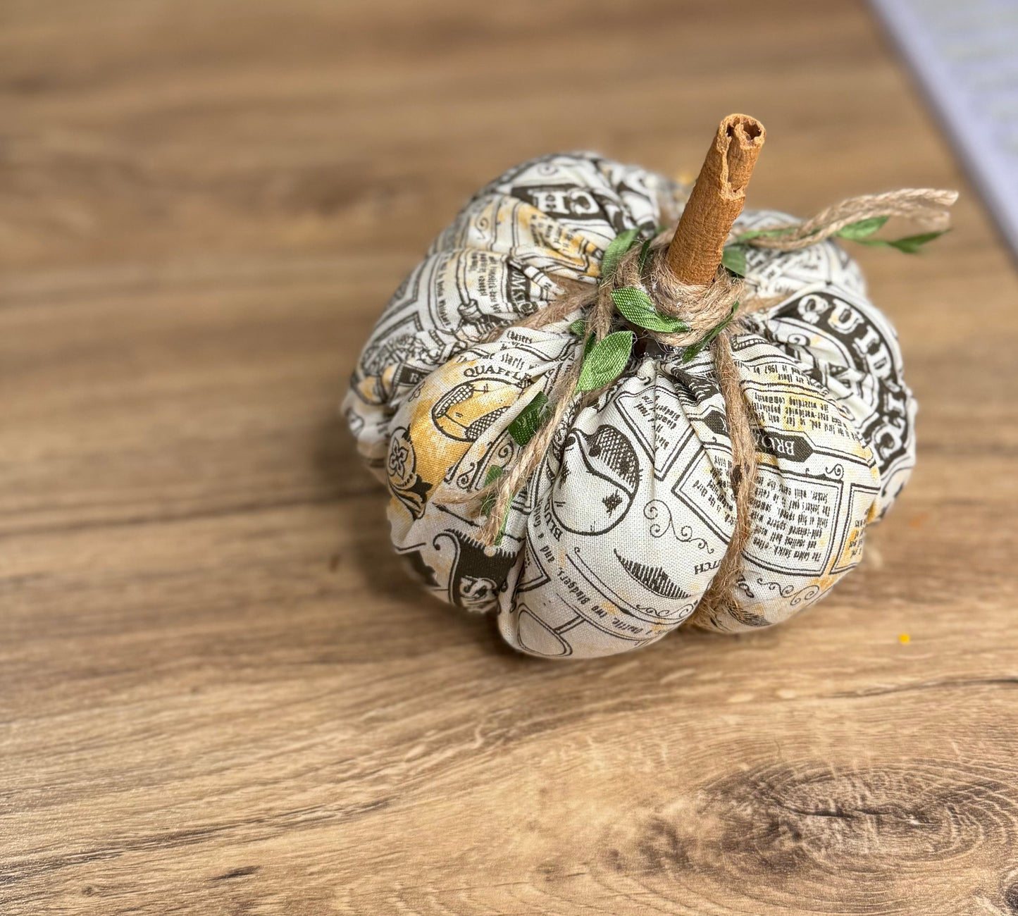 Large Hand-Stitched Fabric Pumpkins