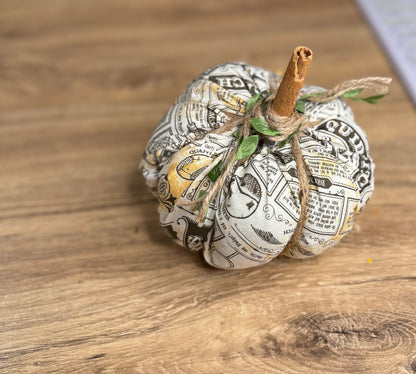 Large Hand-Stitched Fabric Pumpkins