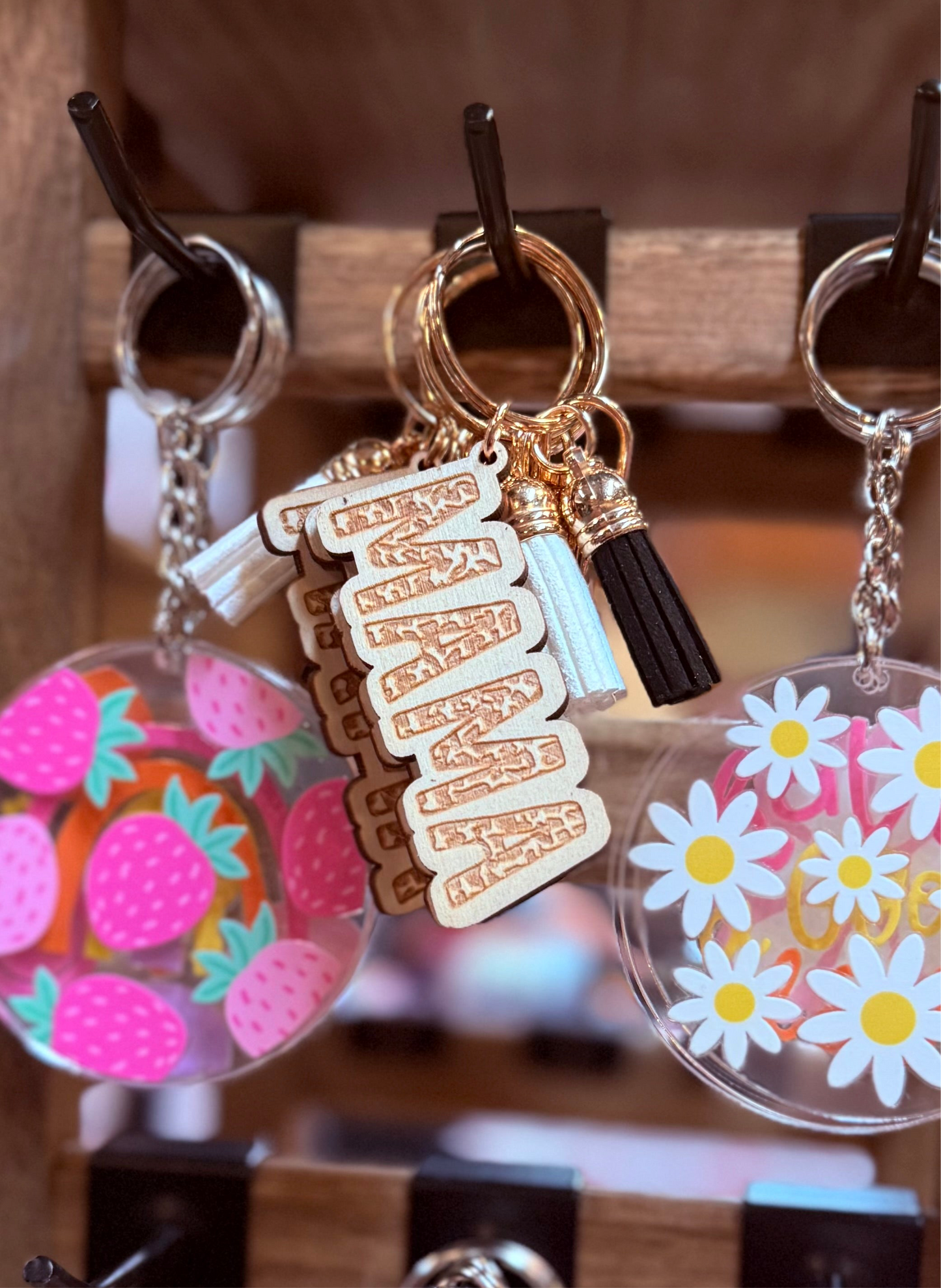 Mama Wooden Keychain