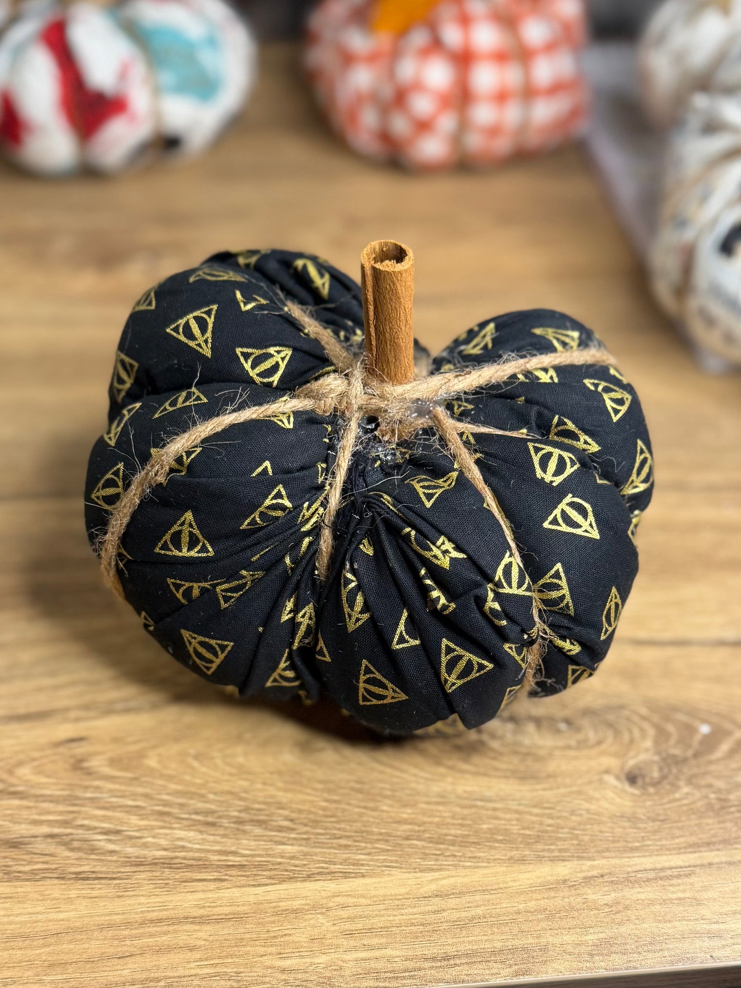 Large Hand-Stitched Fabric Pumpkins