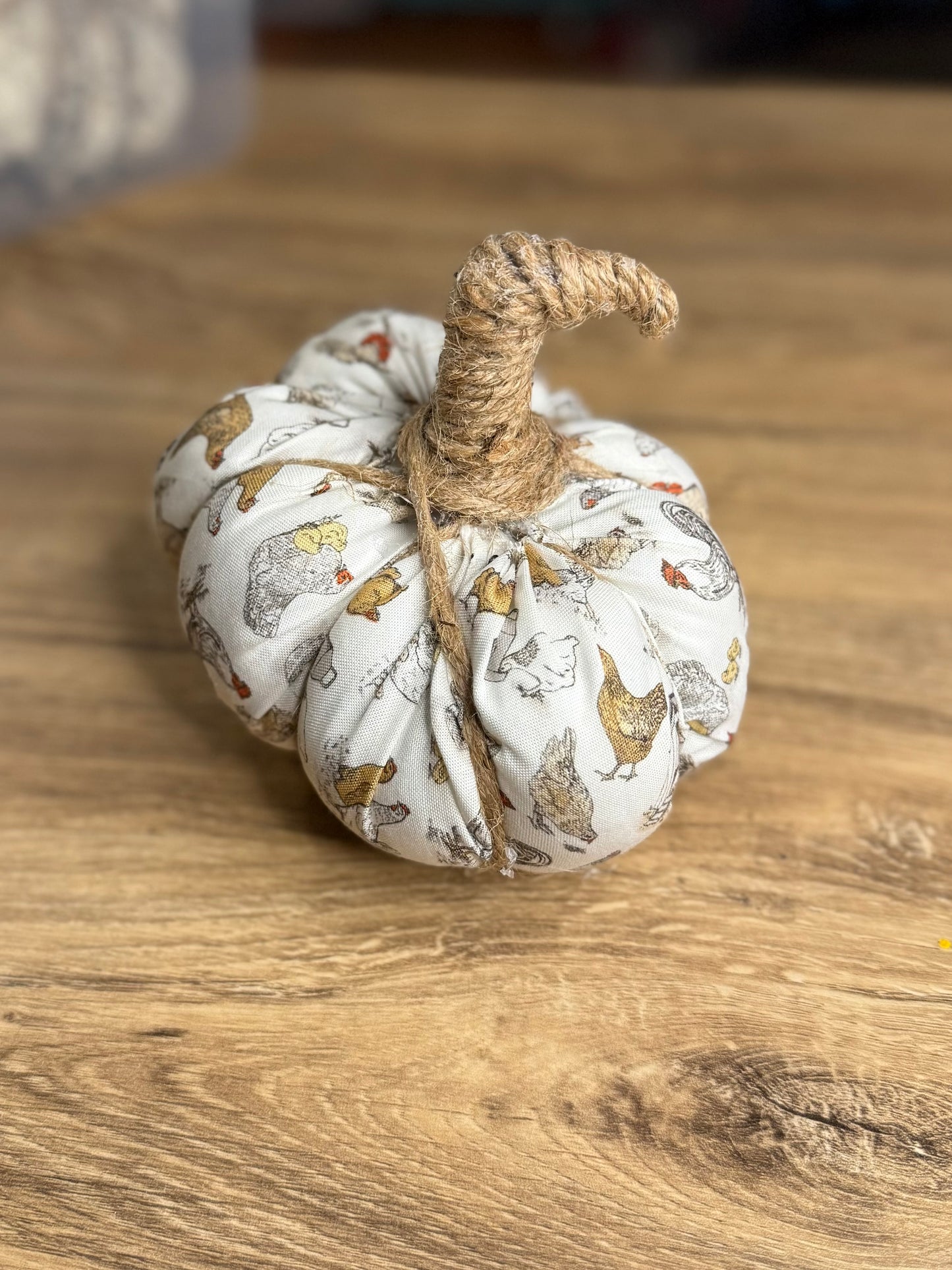 Large Hand-Stitched Fabric Pumpkins