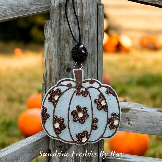 Floral Painted Pumpkin Freshie