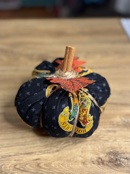 Large Hand-Stitched Fabric Pumpkins