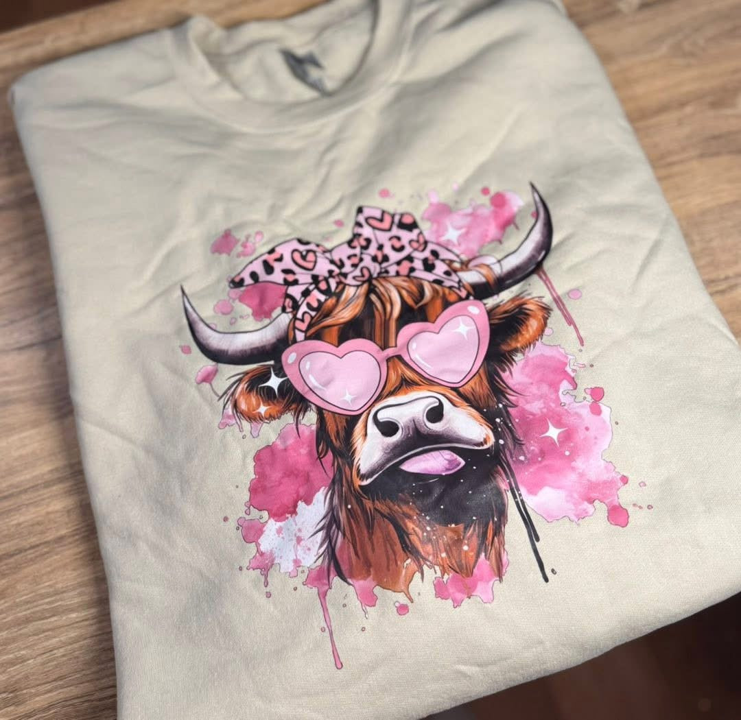 XL Highland Cow Crewneck Sweatshirt